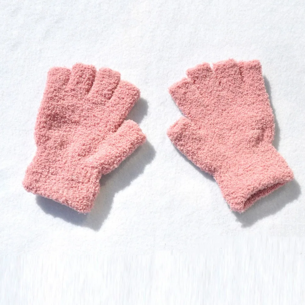 Флисовые перчатки без пальцев, унисекс, перчатки с полупальцами, пушистые, для взрослых, зимние, Warme Handschoenen, женские перчатки, Guantes Invierno