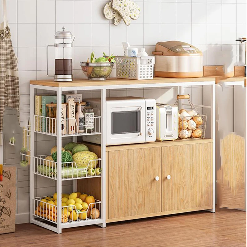 キッチン収納トロリー 無垢材 ワインラック キャスター付き Kicthen