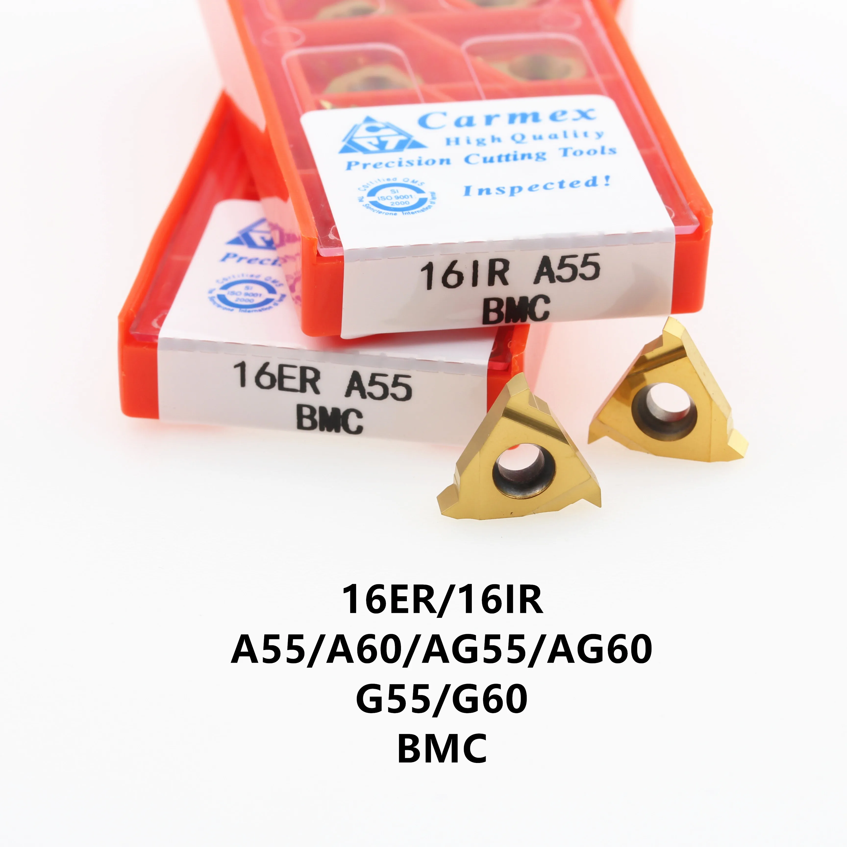 

10PCS 16ER 16IR A55 A60 AG55 AG60 G55 G60 BMC Threading Carbide Inserts Turning Tools Lathe Cutter For Steel