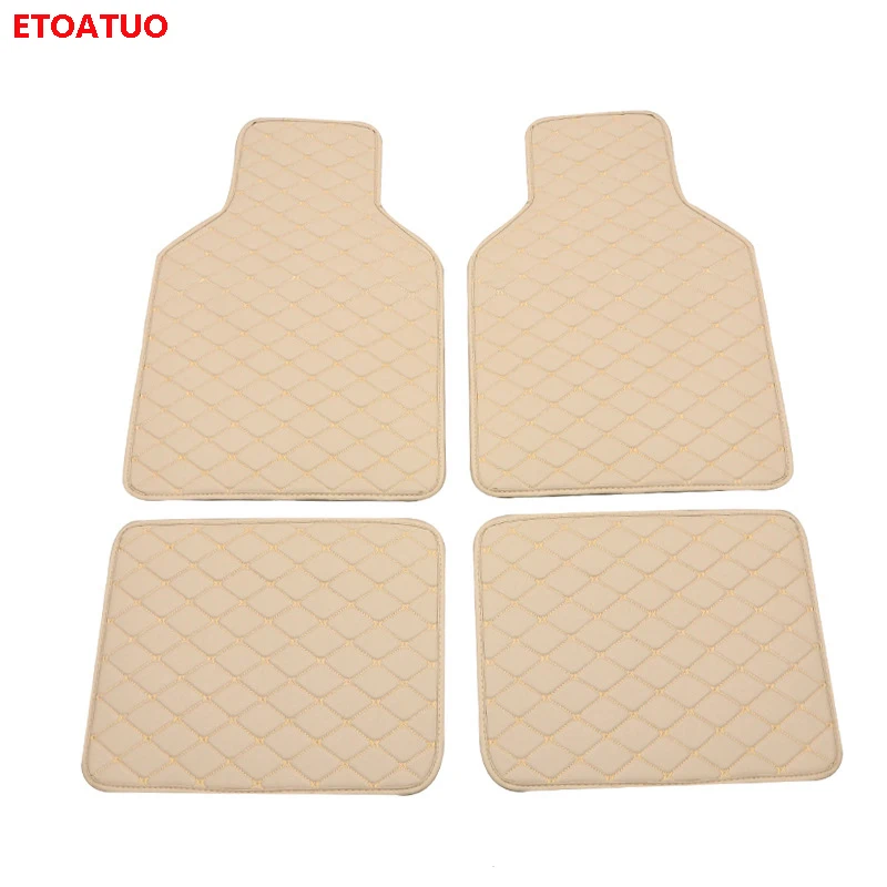 ETOATUO универсальный автомобильный коврик формат для Fiat все модели palio viaggio Ottimo 500 Bravo Freemont автостайлинг аксессуары - Название цвета: beige