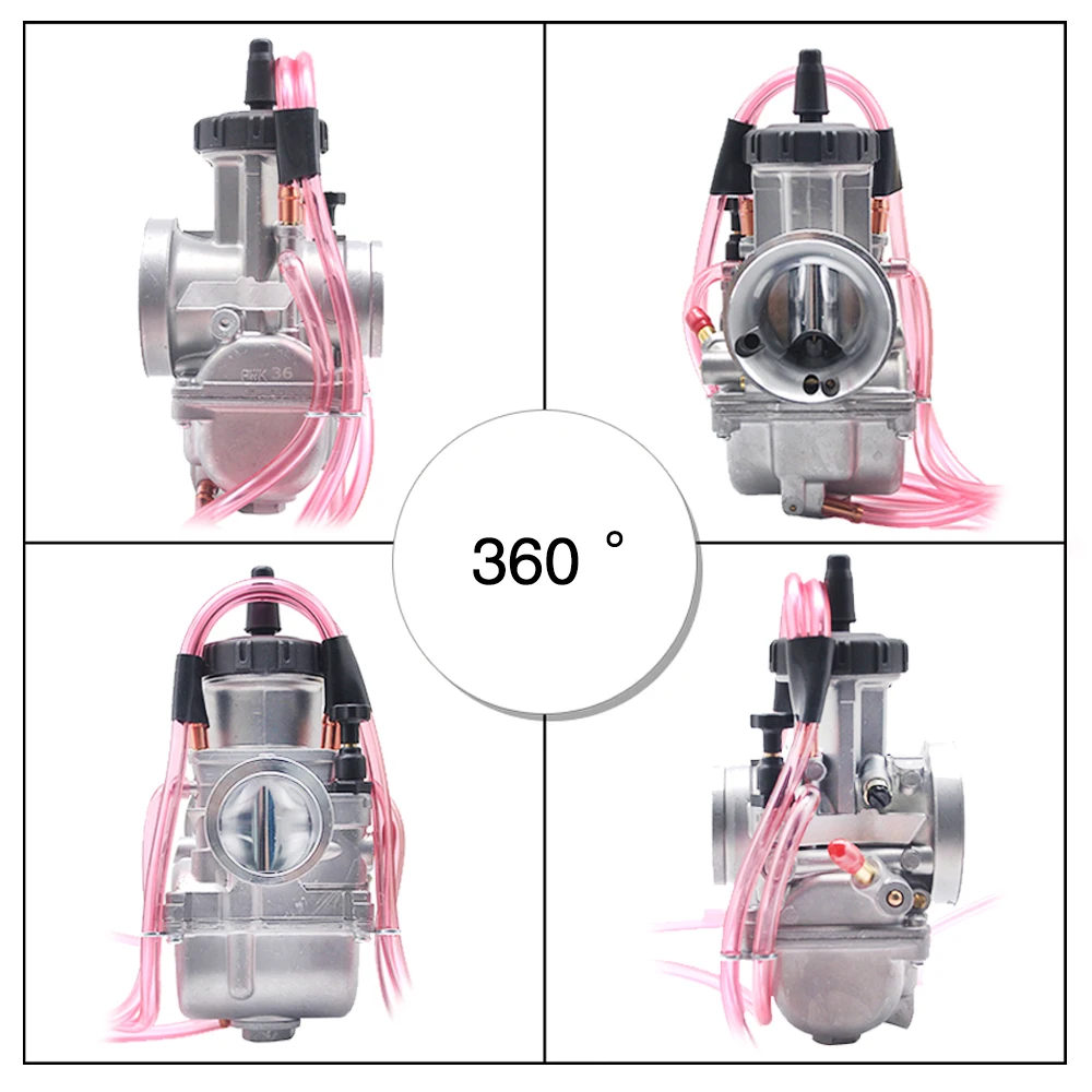 ZS MOTOS МОТОЦИКЛ КАРБЮРАТОР PWK 33 34 35 36 38 40 42 мм с основной струей Набор гоночный карбюратор Универсальный 2T 4T двигатель Байк