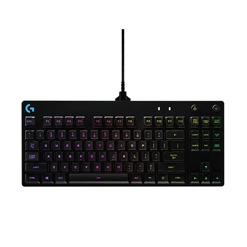 Оригинальная Проводная игровая механическая клавиатура с эргономичным дизайном, игровая клавиатура с RGB подсветкой Teclado Gamer Keyboard - Цвет: black