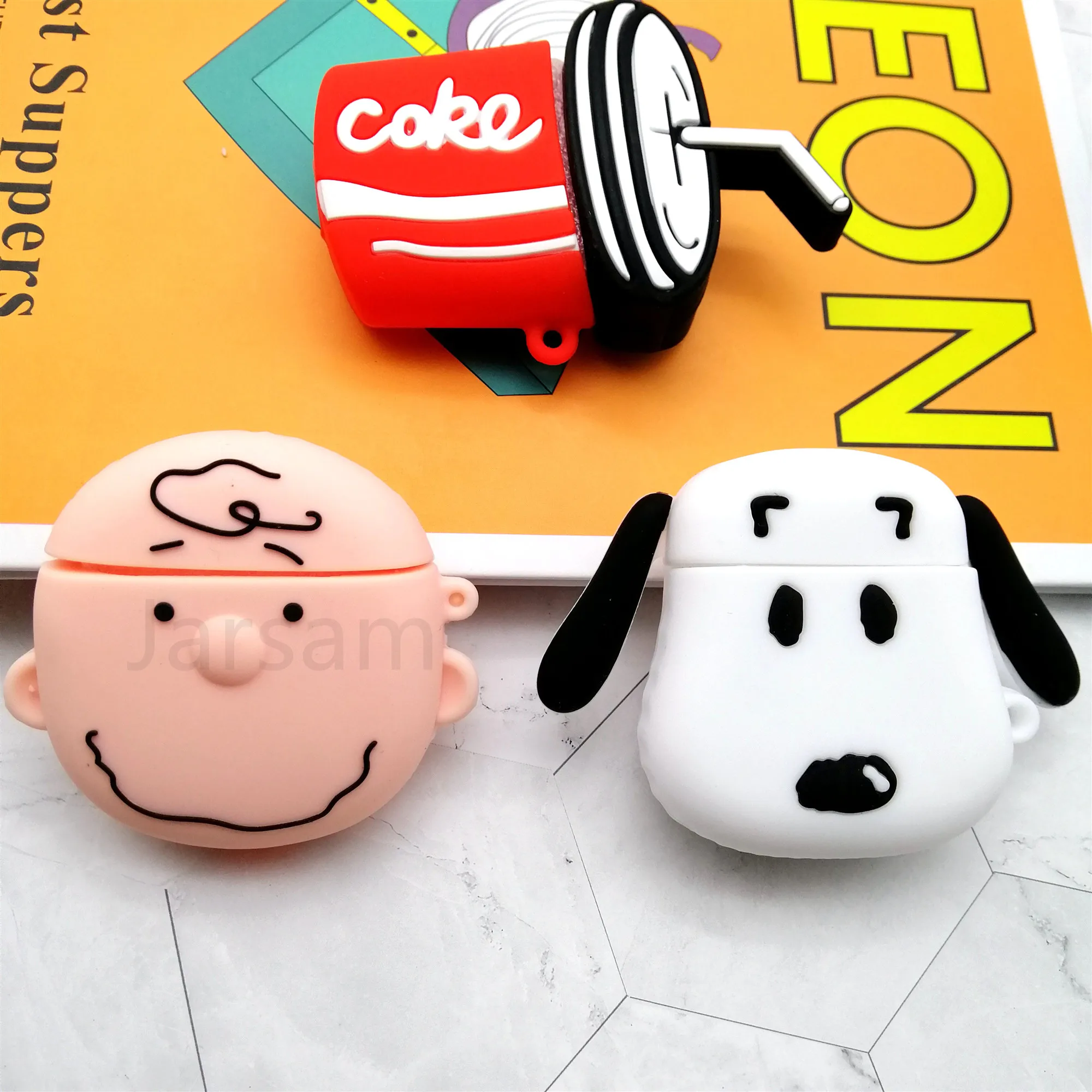 Для Airpods 2 чехол силиконовый чехол для Apple Airpods чехол для наушников 3D защитный чехол для наушников