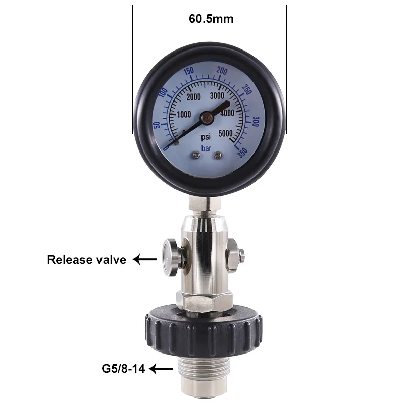 Checker-Gauge Release-Valve-Regulator Tank Scuba-Dive-Cylinder 350bar 5000psi High-Pressure