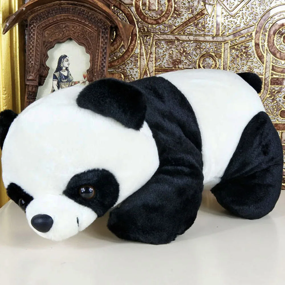 

White black panda Children plush toy panda animal birthday gift kids baby stuffed toy