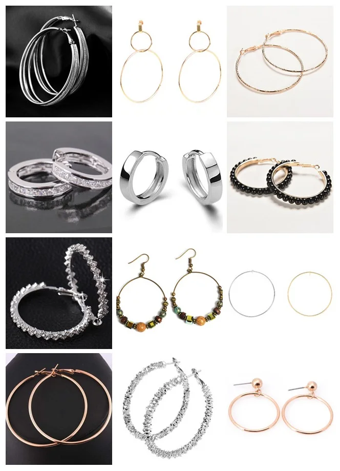 Sexy Circle Earrings For Women Fashion Exaggerated Hoop Ear Loop Smooth Girl