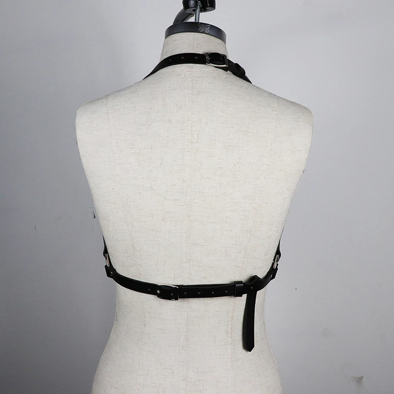 Женский кожаный бюстгальтер в стиле панк с подвязками|Подвязки| |