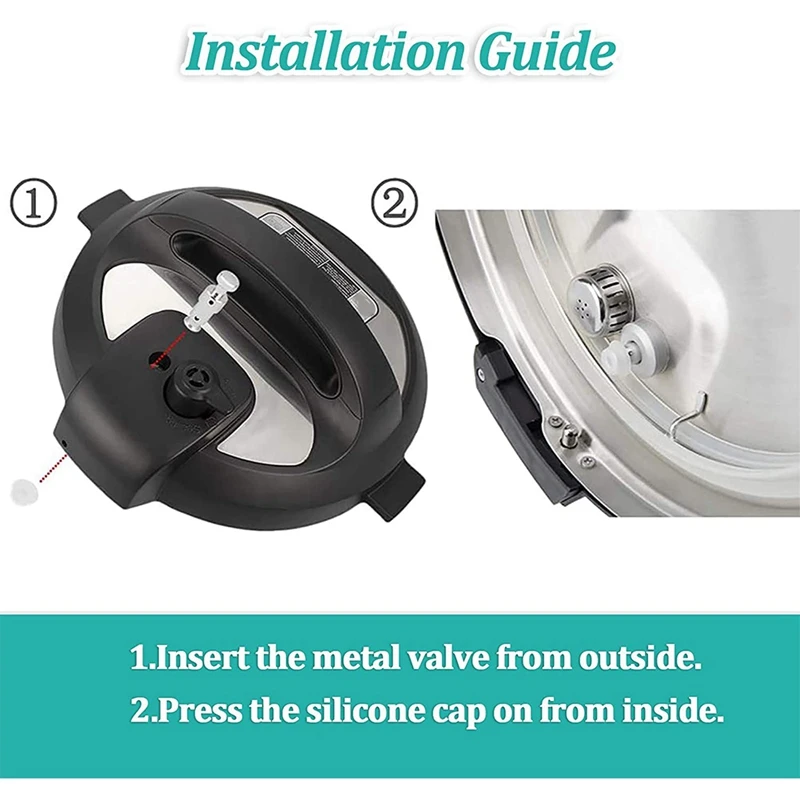 Sealing Ring and Steam Release Handle,Float Valve Replacement Parts with  Anti-Block Shield For Instant Pot Duo 8 Quart (8Qt)