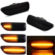 2 pçs âmbar dinâmico led lado marcador blinker turn signal light para volvo xc90 s80 xc70 v70 s60 2001-2009 30722641 3072264