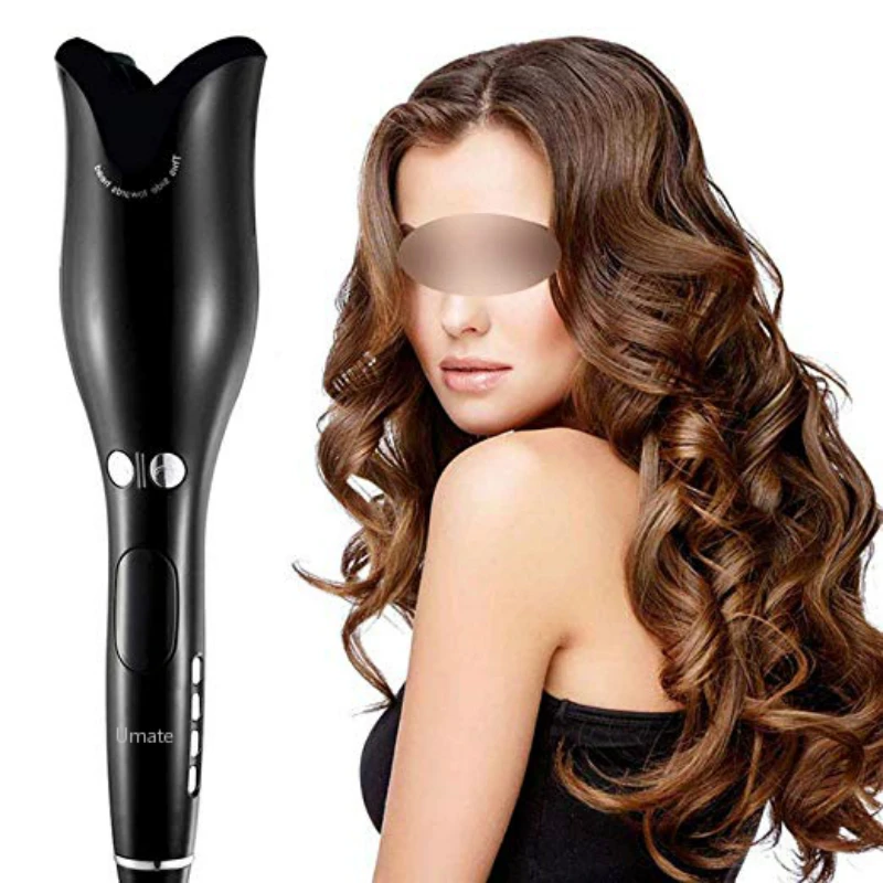 Automatic Rose Shaped Lcd Curling Iron Multi Function Hair Curler