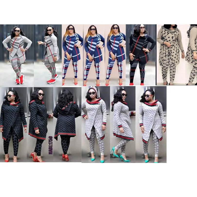 Комплект из 2 предметов, женский спортивный костюм, топы и штаны, костюм с капюшоном, модные клетчатые беговые женские комплекты, комплекты из двух предметов, спортивные костюмы