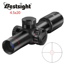 Bestsight компактный 4,5x20 оптический прицел AK74 AK47 AR15 охотничий прицел с красной подсветкой мил-дот прицел винтовки снайперская воздушная Охота