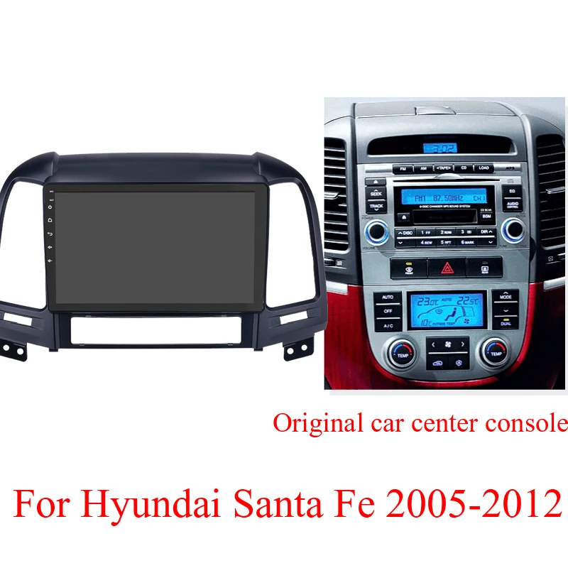 Top Android 8.1 car radio multimedia player navigation For Hyundai Santa Fe 2006-2012 with stereo car dvd GPS player free map 4