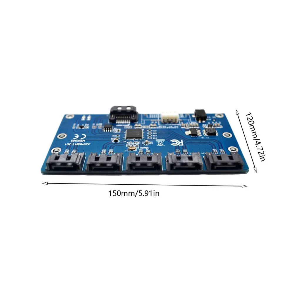 Адаптер Sata 1-5 порт конвертер Sata порт мультипликатор Riser Card Hub Sata Расширение Sata карта