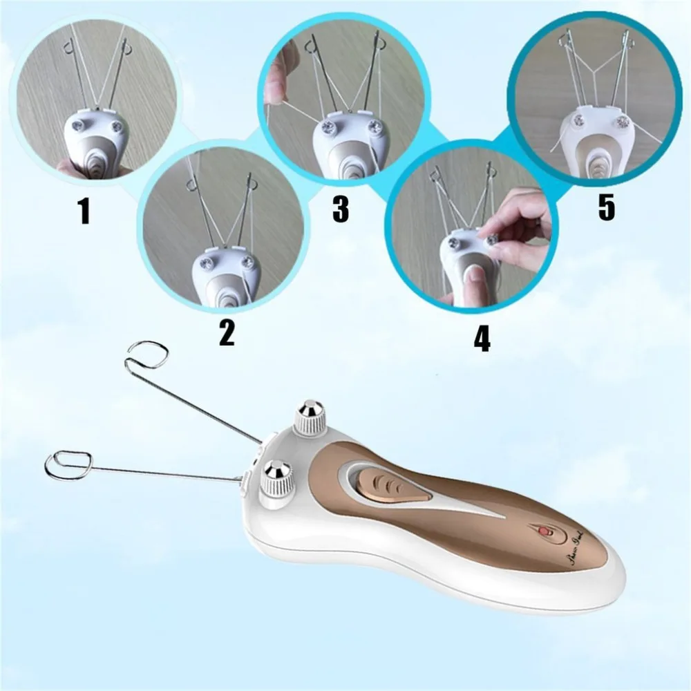 

Electric Body Face Facial Hair Remover Defeatherer Cotton Thread Depilator Shaver Lady Beauty Care Machine For Women