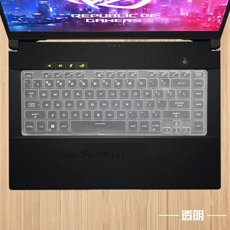 Защитная пленка для клавиатуры ноутбука 15,6 дюймов для ASUS ROG Zephyrus M GU502 GU502GU GU502GV GU502G es031t S5D S5DU S7D - Color: Clear