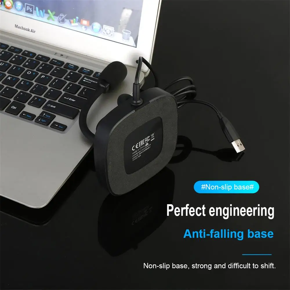 FELYBY G22 USB Computer Desktop Microphone for Broadcast Live Recording Conference Speech Game Video Chat Dual-condenser Mic