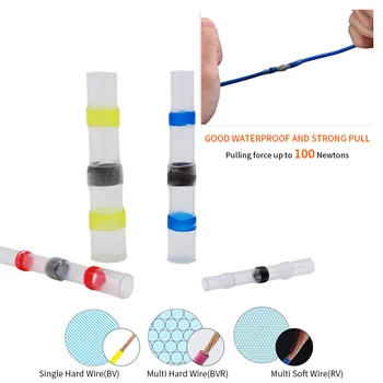 

5/10/20pcs/Lot Heat Shrink Sordering Terminals Waterproof Seal Solder Sleeve Tube Electrical Wire Insulated Butt Connectors Kit