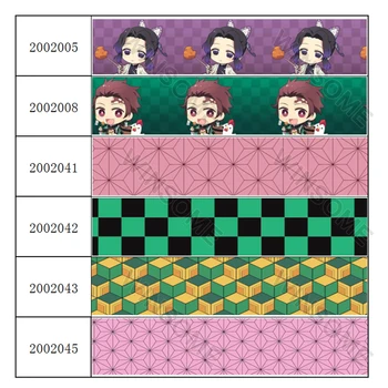 

New Arrival Beautiful Japanese Ghost Cartoon Printed 5 Yards Grosgrain Ribbon 9mm/16mm for Party Hair Accessories