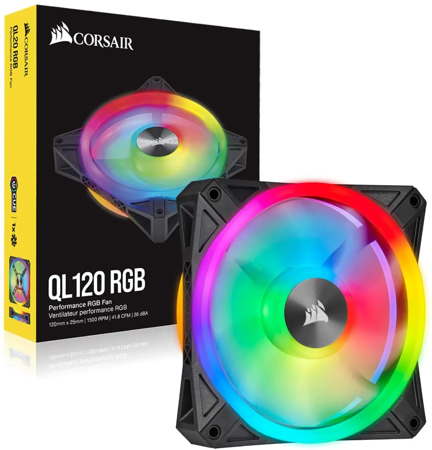 CORSAIR QL Series QL120 RGB 120 мм светодиодный вентилятор одна