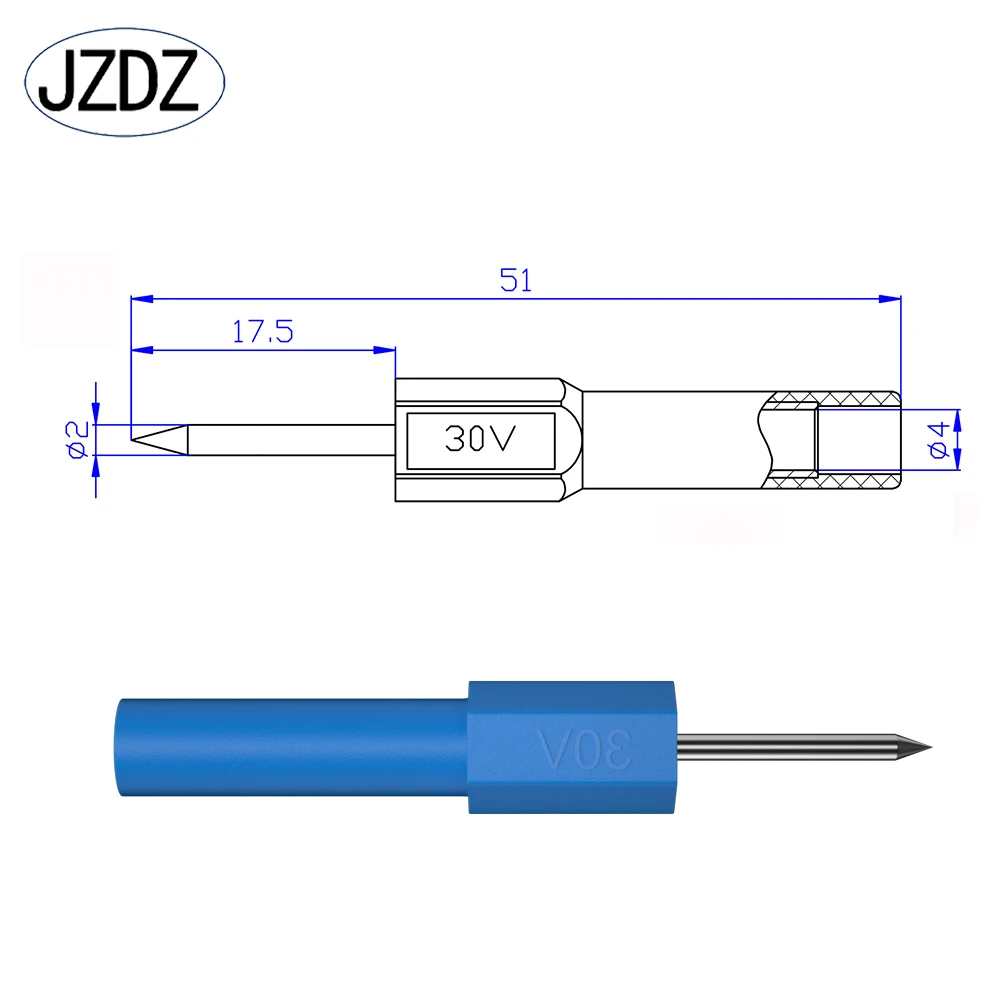 JZDZ 10pcs 2mm 바나나 핀 플러그 전송 4mm 바나나 소켓 여성 바나나 전기 커넥터 J.20013