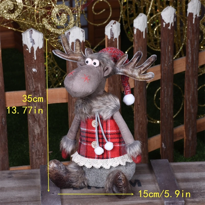 Рождественская кукла с оленем, Рождественское украшение, Детская кукла, подарок на год, елочные украшения, статуэтка Natal Elk