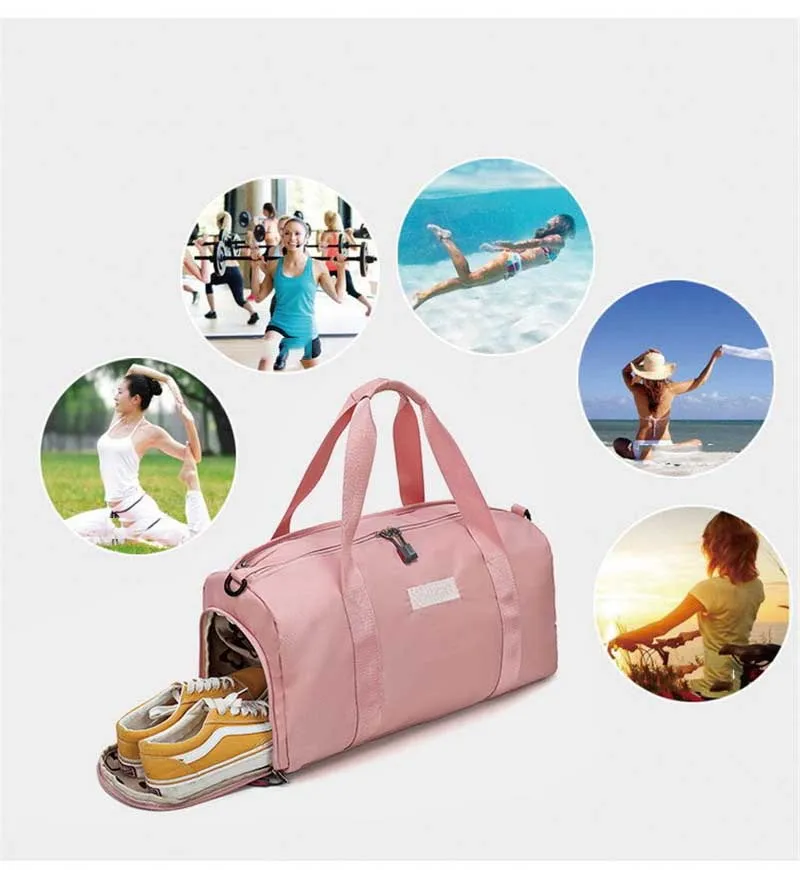 Уличные водонепроницаемые нейлоновые спортивные сумки для спортзала для мужчин и женщин, сумка для тренировок, фитнеса, путешествий, коврик для йоги, спортивная сумка с обувью, мужская сумка
