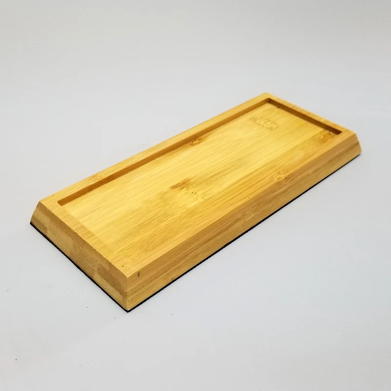 Bamboo whetstone base knife holder locator with double-sided oil stone whetstone set 1000/4000 grit