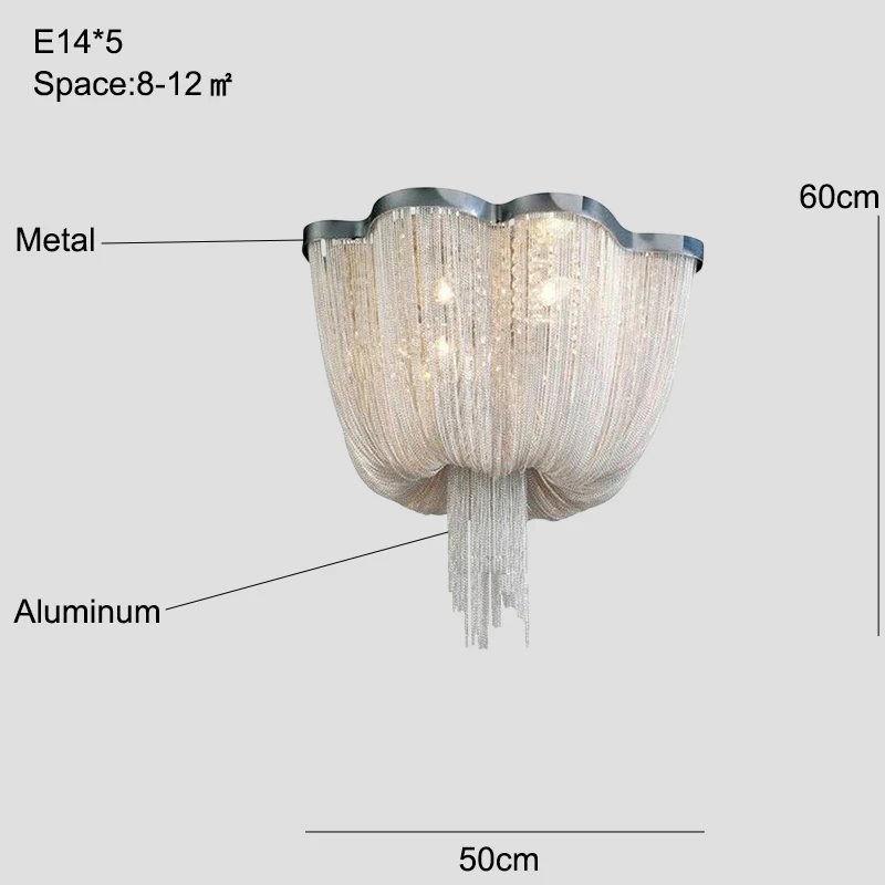 Современная светодиодная люстра в гостиную декор для дома потолочная люстра для кухни потолочный светильник люстры потолочные для свадебы серебристная люстра в спальню люстра на кухню для интерьера - Цвет корпуса: D50cm
