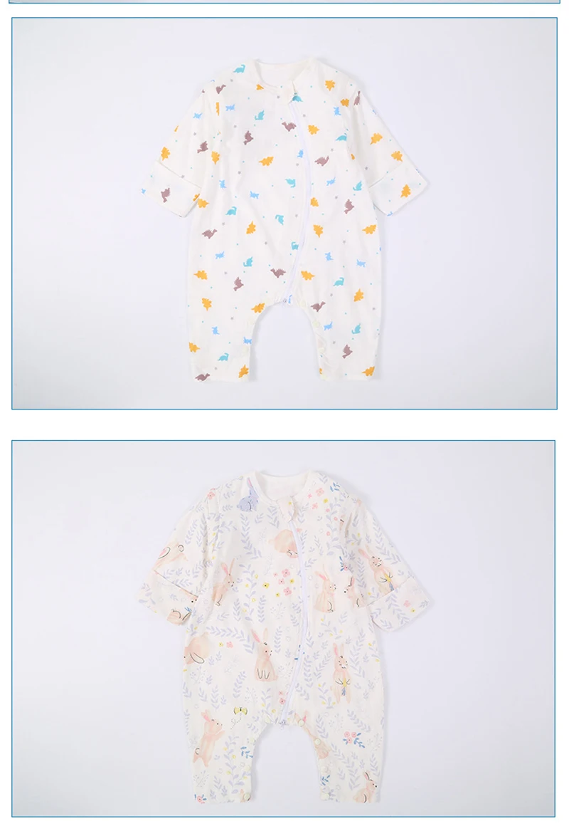 Baby Onesies Sleeping Bag Infant Summer Baby Sleep Gown Sleepsack Newborn Gauze Pajamas Breathable