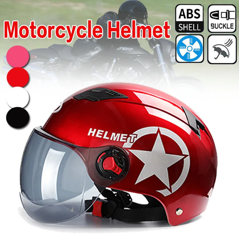 Мотоциклетный шлем скутер велосипед Открытый лицо половина бейсбольная кепка анти-УФ безопасность жесткий шлем мотокросс шлем мотоцикл защитное снаряжение