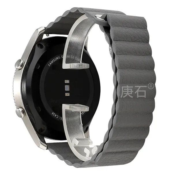 Серый 22 мм кожаный ремешок для часов Garmin Fenix Chronos - Цвет ремешка: Серый