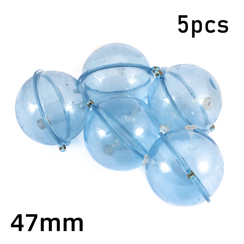 5 Pcs/Set Fishing Float Clear Round Balls Hollow Bubble Surface Floats  Tackle Thrower ABS Plastic Outdoor Sea Fishing Accessory