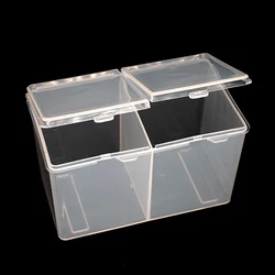 1PC Microblading Double Grids Transparent Cotton Sheet Storage Makeup Pad Swab Box Tattoo Accessory