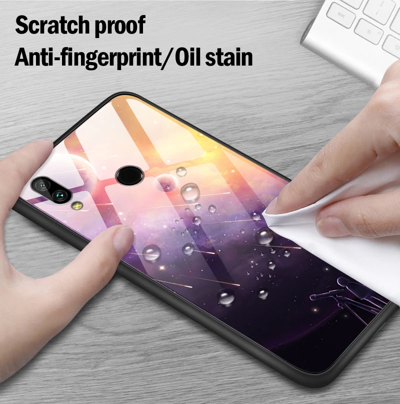 Капа для Huawei Honor 6X 7A 8A 7C 7X 8X 9Lite заднее закаленное Стекло чехол для телефона Y6 Y9 Y7 премьер-профессионал Magic2 Роскошная оболочка