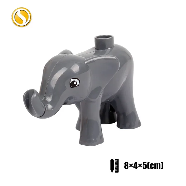 Animal Baby Cat Dog Horse Tiger Dinosaur Big Building Blocks Cultivate Children's Love Compatible With Original Brands Toy Block Baby elephant