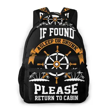 

Asleep Or Drunk Back To The Cabin New Pattern knapsack the Last Ship Teens Books Backpack