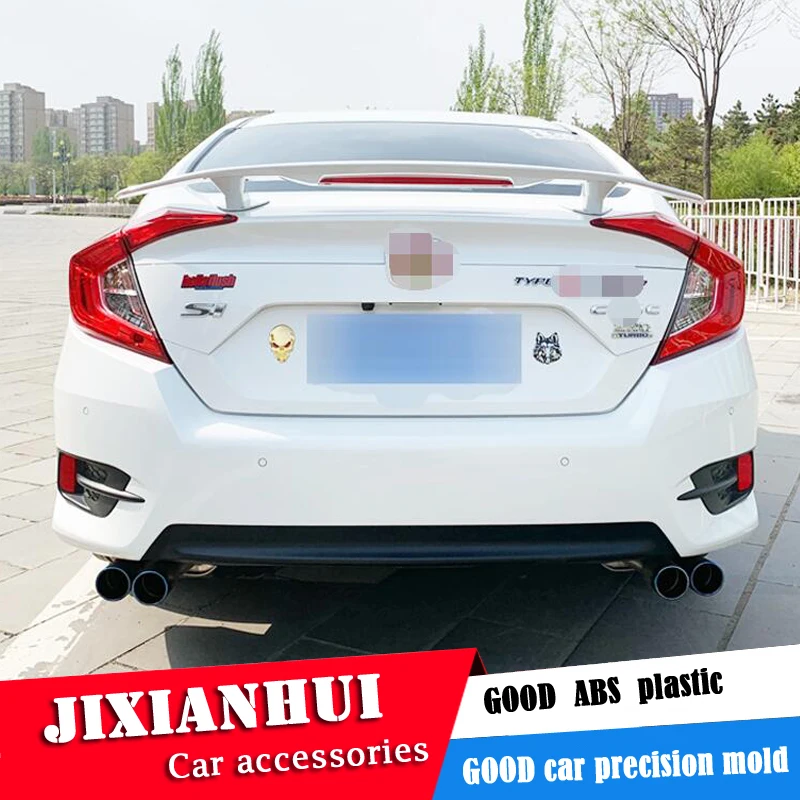 Спойлер для Honda civic 2016-2019 gt TF ABS Материал заднее крыло автомобиля праймер цвет