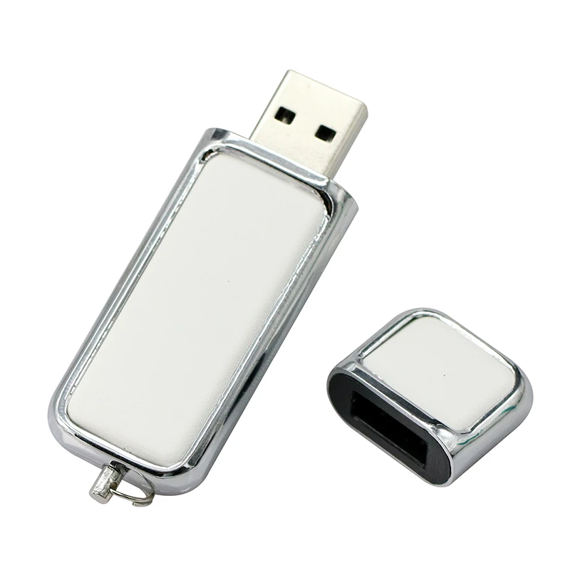 Простой кожаный бизнес USB подарок для учителя ручка-накопитель 16 Гб 64 ГБ 32 ГБ 4 ГБ 128 8 Гб Флешка usb флеш-карта памяти с кольцом для ключей