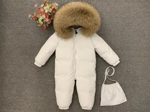 As Picture Детская одежда, комбинезон для новорожденных девочек, зимний комбинезон для малышей, цельный комбинезон для мальчиков, комбинезон с капюшоном - Цвет: As Picture