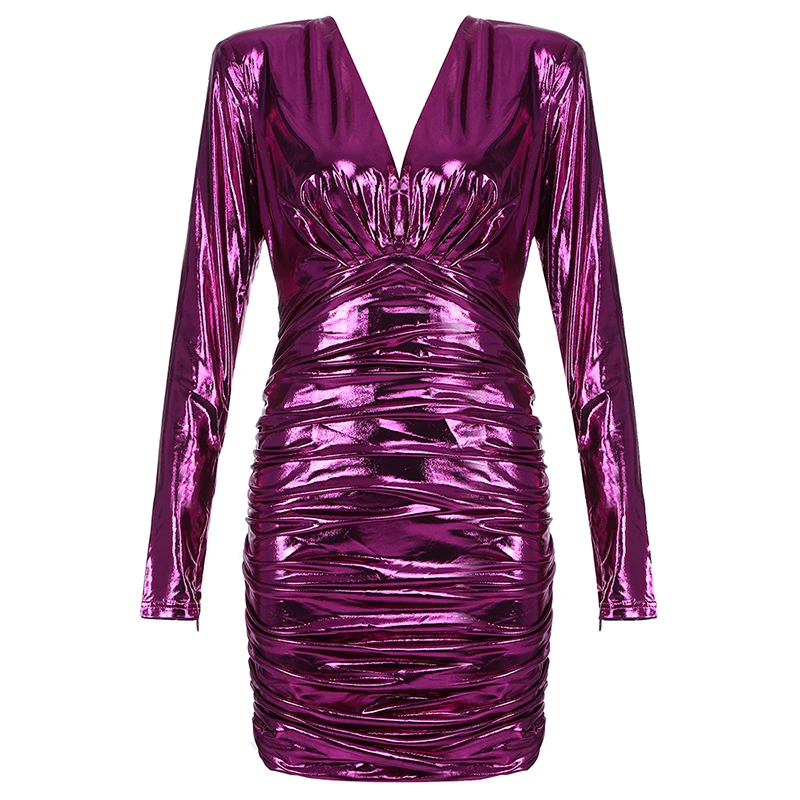 INDRESSME осеннее Новое модное женское платье с вырезом на спине для ночного клуба Vestidos сексуальное облегающее мини-платье с глубоким v-образным вырезом и длинным рукавом