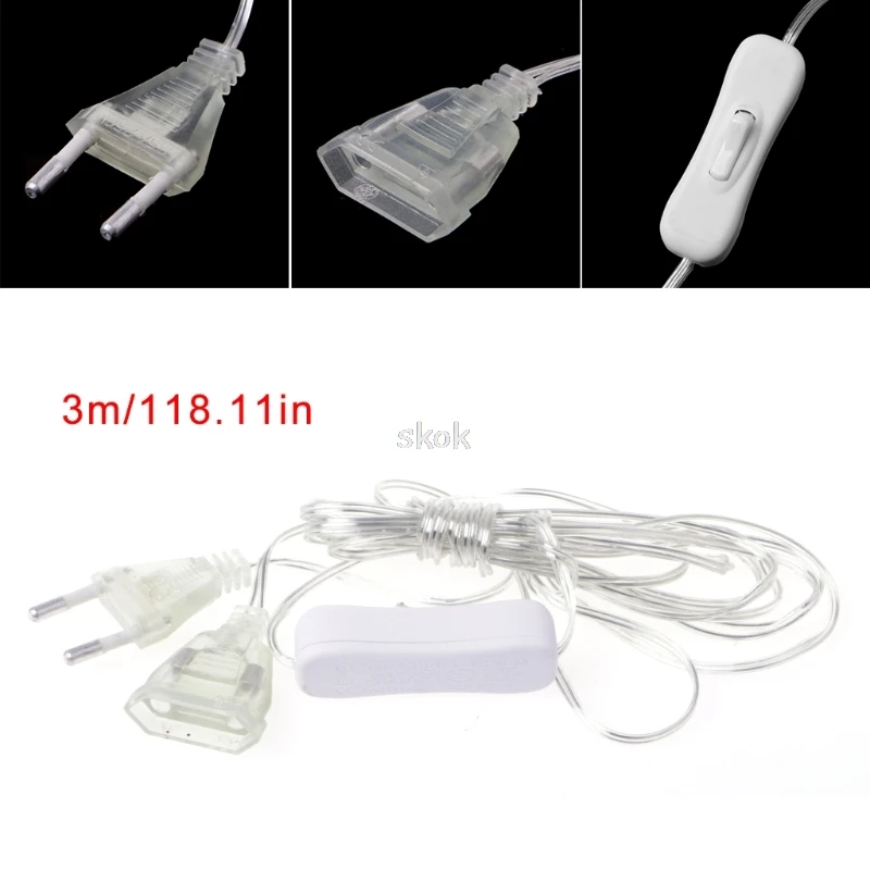 100W EU Plug Male To Female Power Supply AC Adapter Extension Cable Cord 3meter/5m Au09 19 Dropship