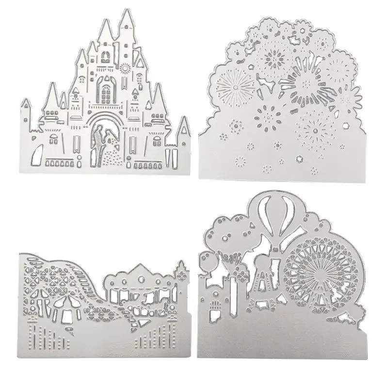 Christmas castle Metal Cutting Dies Stencil Handmade Crafts Paper Card DIY