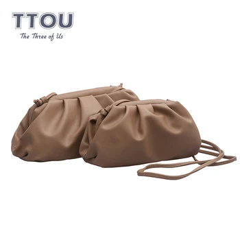 

Women Simple Dumplings Messenger Bag Designer Retro 2020 New Fashion Cloud Female Crossbody Shoulder Bag Tide Handbag Clutch Bag