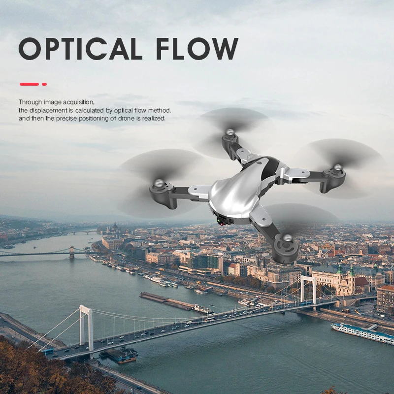 M76 Foldable Profissional RC Drone with 4K 1080P HD Camera WiFi FPV Optical Flow RC Quadrocopter Kids Toys VS SG106 E58 Xs816
