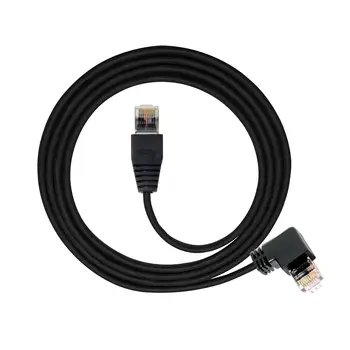 

Jimier RJ45 Cat6 8P8C STP Ethernet Network Lan Patch Right Angled 90 Degree Male to Straight Male Cable 50cm