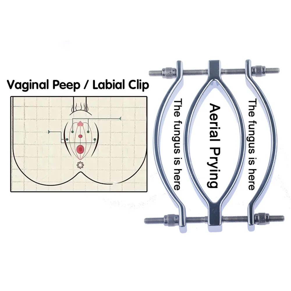 Женский вагинальный металлический зажим для губ Стимулятор клитора щипцы