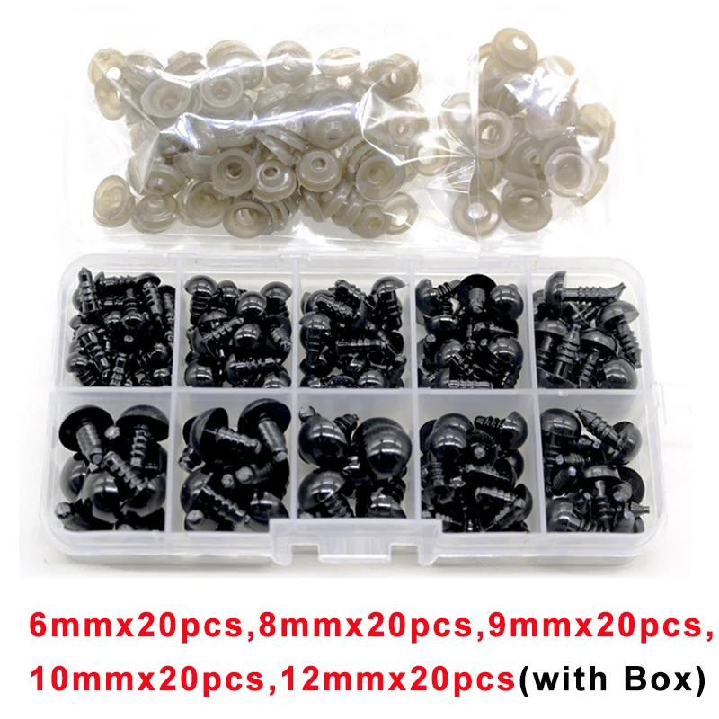 Details about   10mm Black Plastic Safety Eyes x 10 Pairs Bear Making Dolls Soft Toys Knitting 