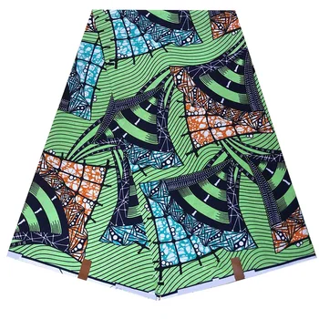 

African Veritable guaranteed real wax fabric high quality pagne Veritable 6yards african ankara sewing fabric M0020