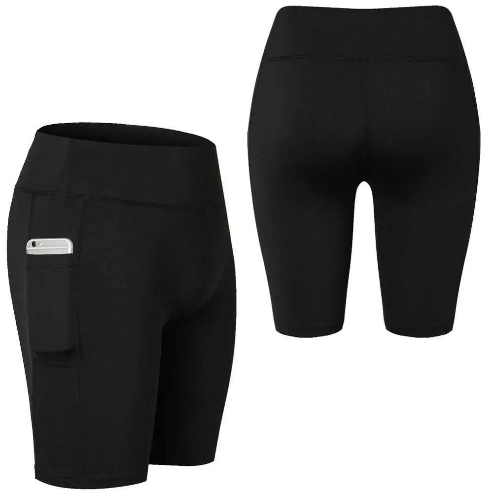 Black JGS1996 Высокая талия шорты для йоги Леггинсы Тренажерный Зал Фитнес, спорт без просвечивания спортивные штаны для йоги - Цвет: Black